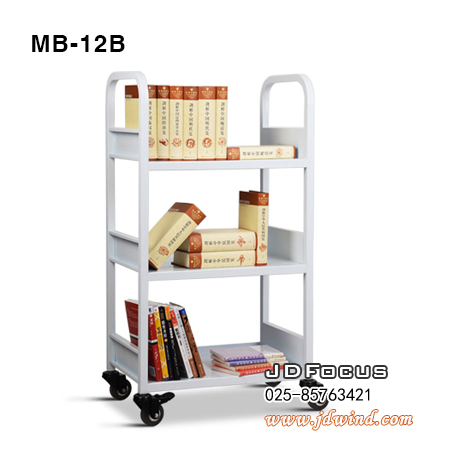 南京三层书车MB-12B设计,南京档案推车MB-12B定制,南京档案车推车MB-12B