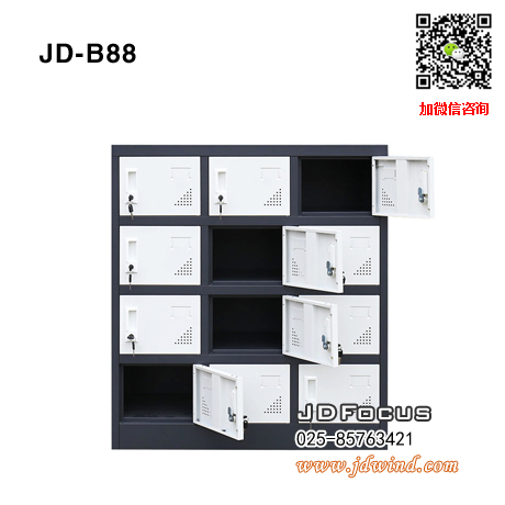 南京书包柜JD-B88-F，南京小十二门包柜JD-B88-F，南京钢制书包柜JD-B88-F