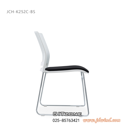 南京培训椅JCH-K252C-BS白色侧视图
