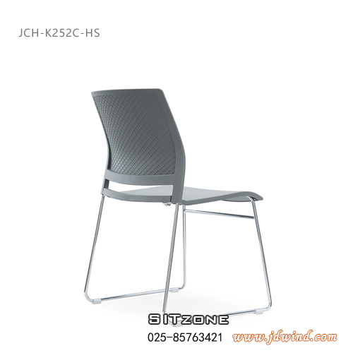 南京培训椅JCH-K252C-HS灰色侧后图