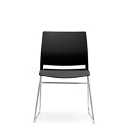 Sitzone南京办公椅，南京培训椅JCH-K252C-BK黑色，南京塑料椅