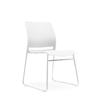 Sitzone南京办公椅，南京培训椅JCH-K252C-BS白色，南京塑料椅