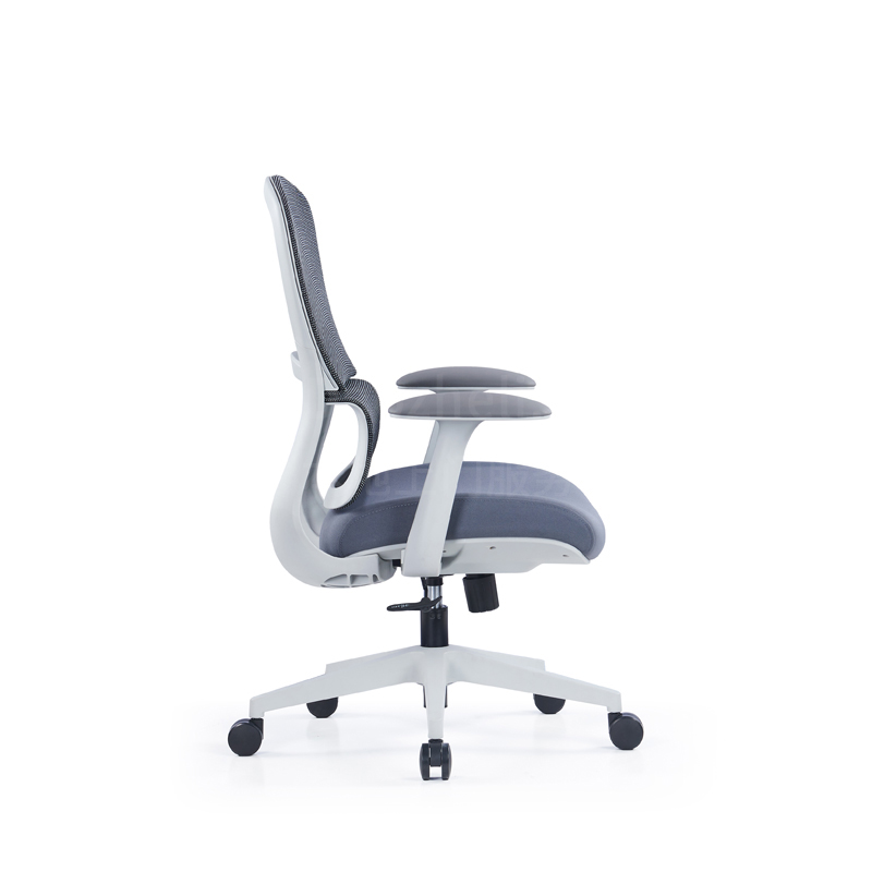 Sitzone南京办公椅图4，曲度T Curve网布职员椅 灰框