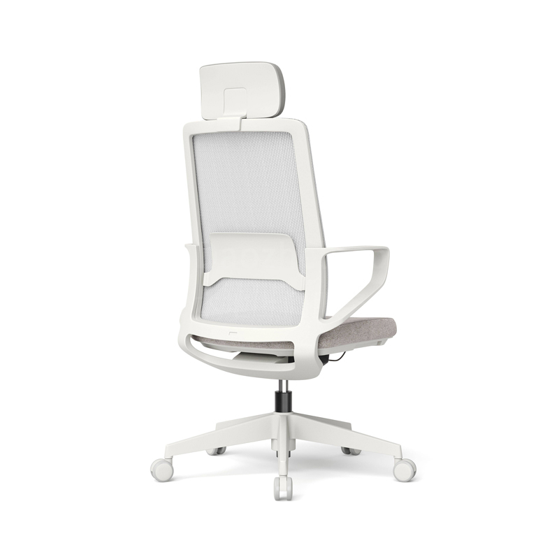 Sitzone南京办公椅图5，凯拉Kyla高背职员椅 带腰靠 白框