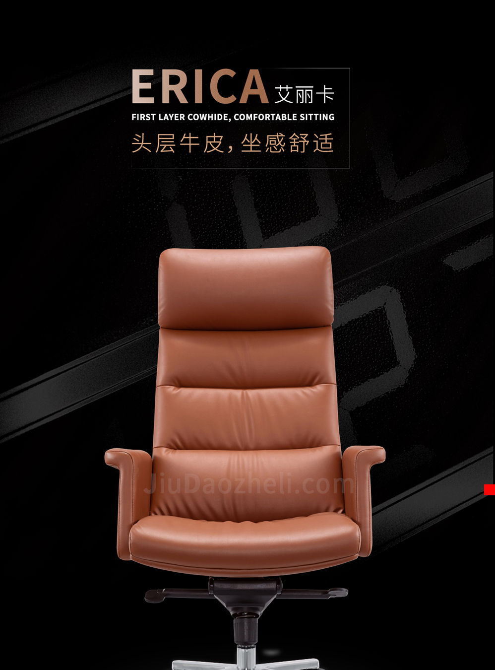 南京办公椅/Erica真皮大班椅/297款大班椅访客椅