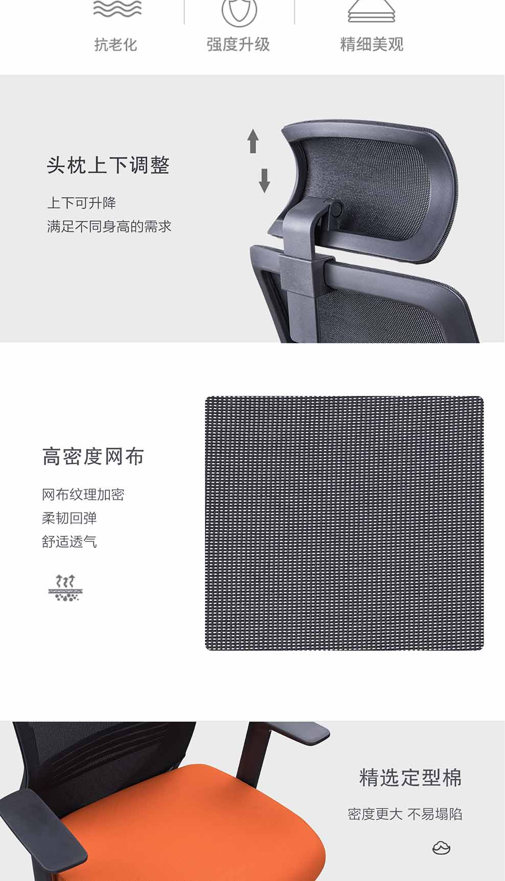 南京办公椅/Madison网布职员椅/178款网布办公椅