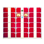 南京超市存包柜36门，南京寄存柜储物柜36门红色